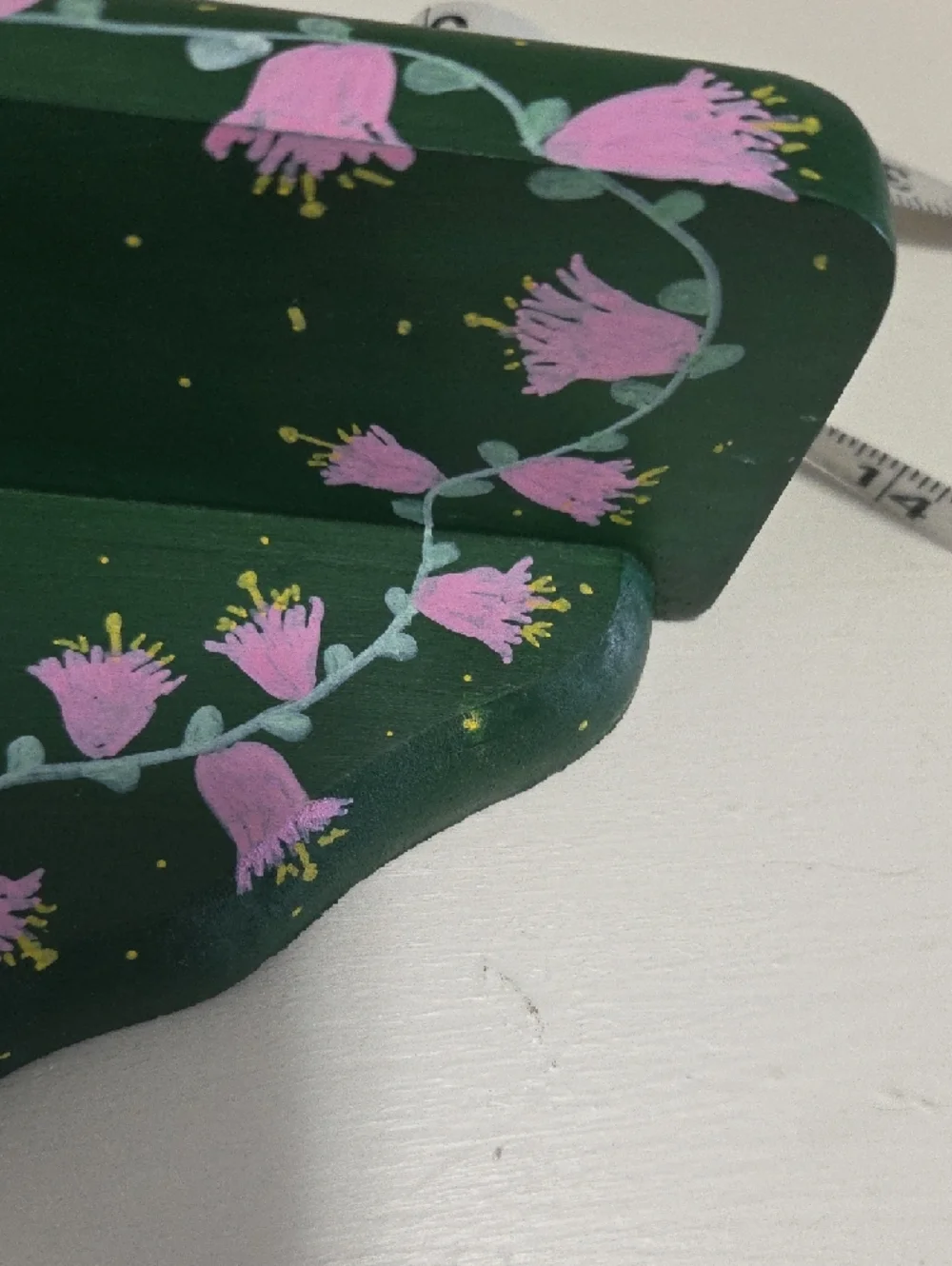 Hand-Painted Wooden Wall Shelf